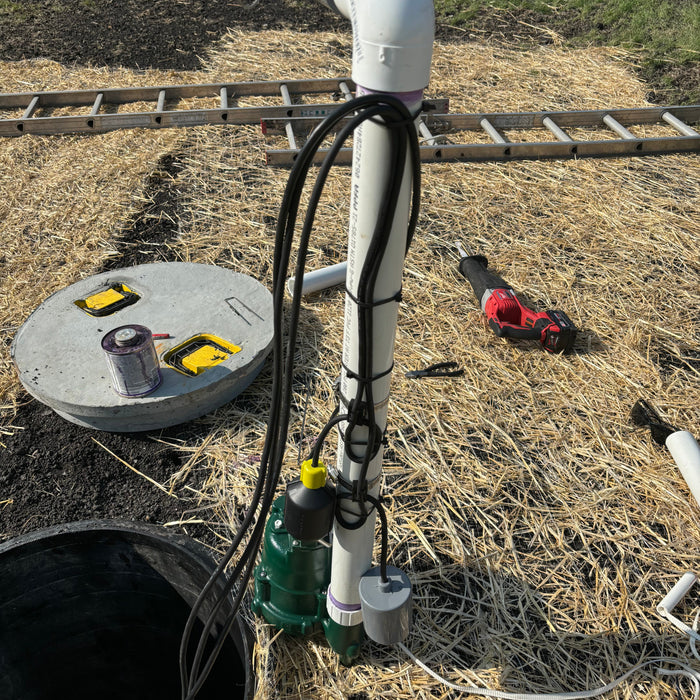 DirtWorX Excavating septic work in winter conditions near Henning, MN