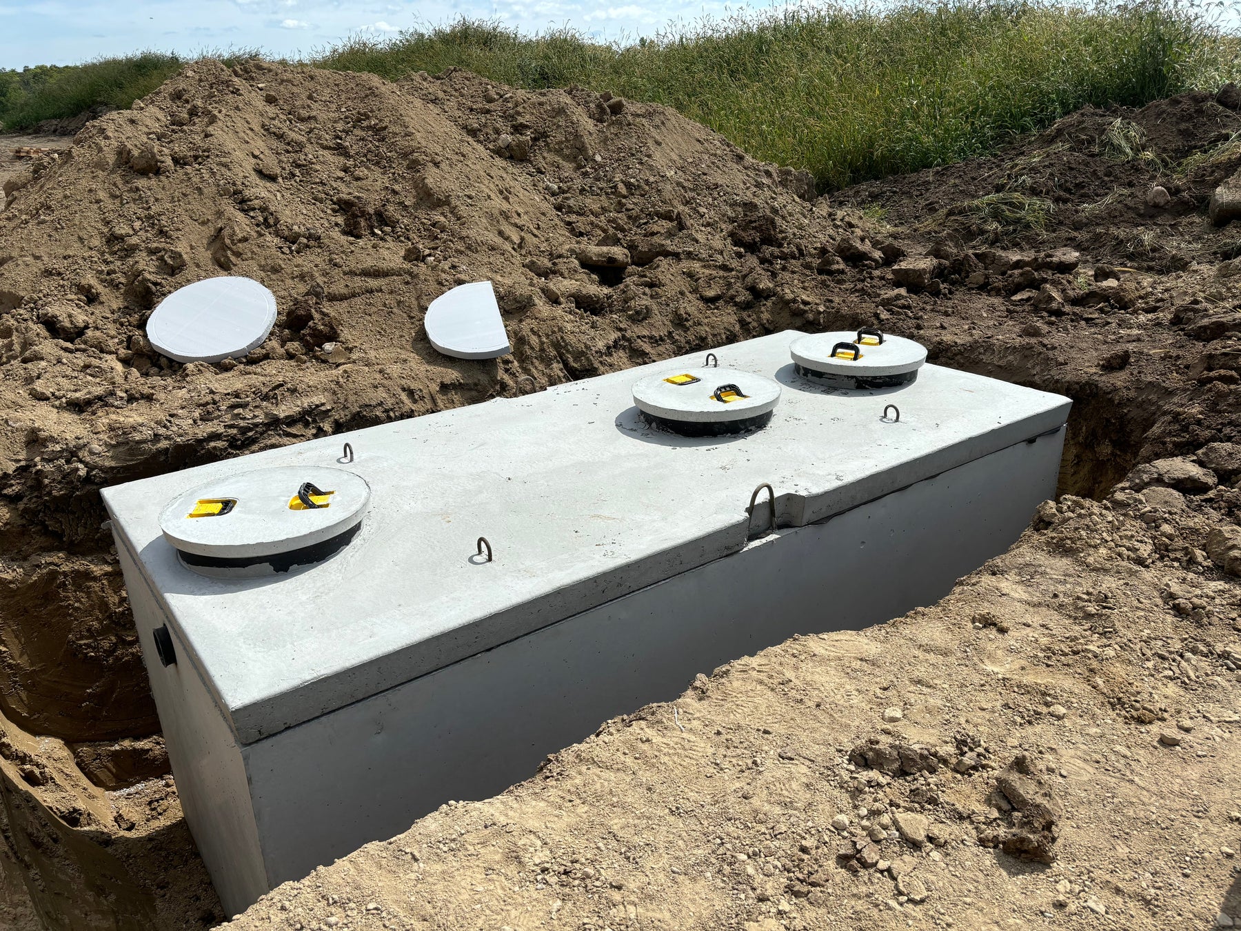 DirtWorX Excavating septic system installation site near Audubon, MN